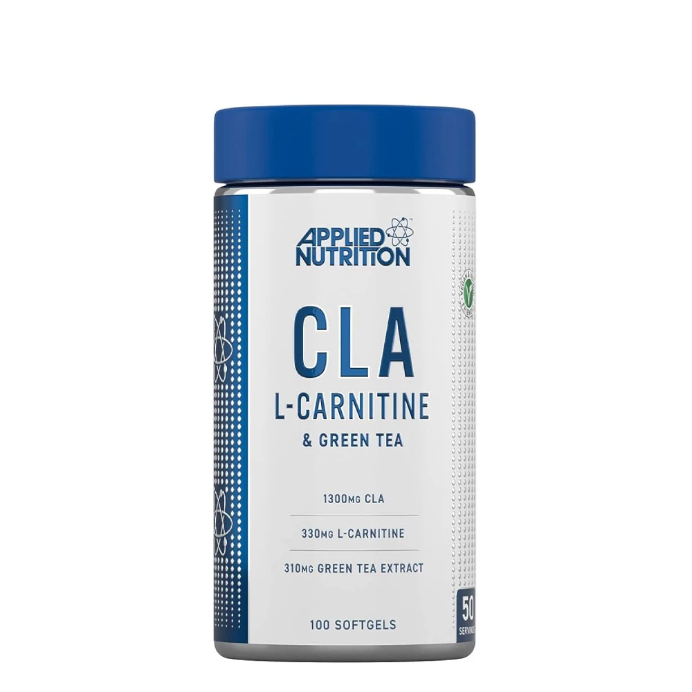 CLA + L-Carnitine And Green Tea 100 Capsules Applied Nutrition 1 CLA + L-Carnitine & Green Tea – Brûleur de Graisses Naturel