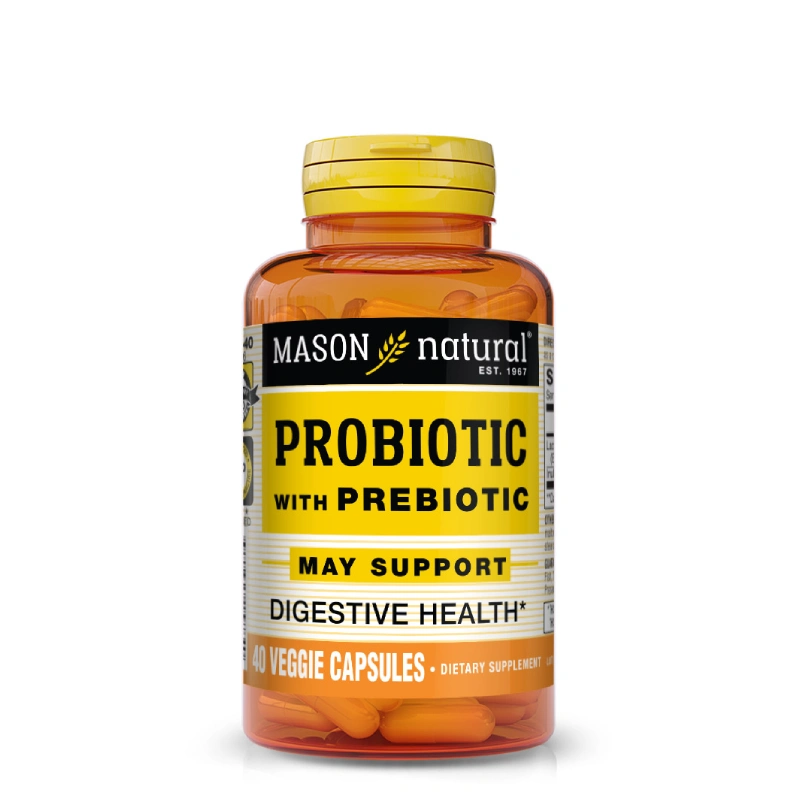 Probiotic With Prebiotic 40 Capsules végétales Mason Vitamins 1 Mason Vitamins Probiotic With Prebiotic Améliorez votre santé digestive