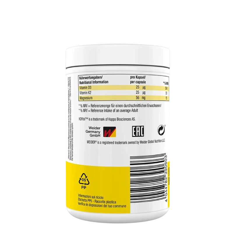 Vitamine D3 K2 120 Capsules Weider 3 Vitamine D3 K2 120 Capsules Weider