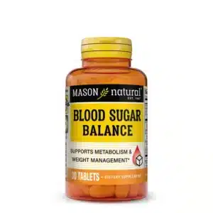 Soutenez l’équilibre du sucre dans le sang avec Blood Sugar Balance Mason Natural. Formule avec chrome et cannelle pour un métabolisme sain et une énergie stable.