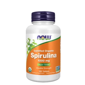 Spirulina 1000mg Double Strength 120 tablettes Now Foods