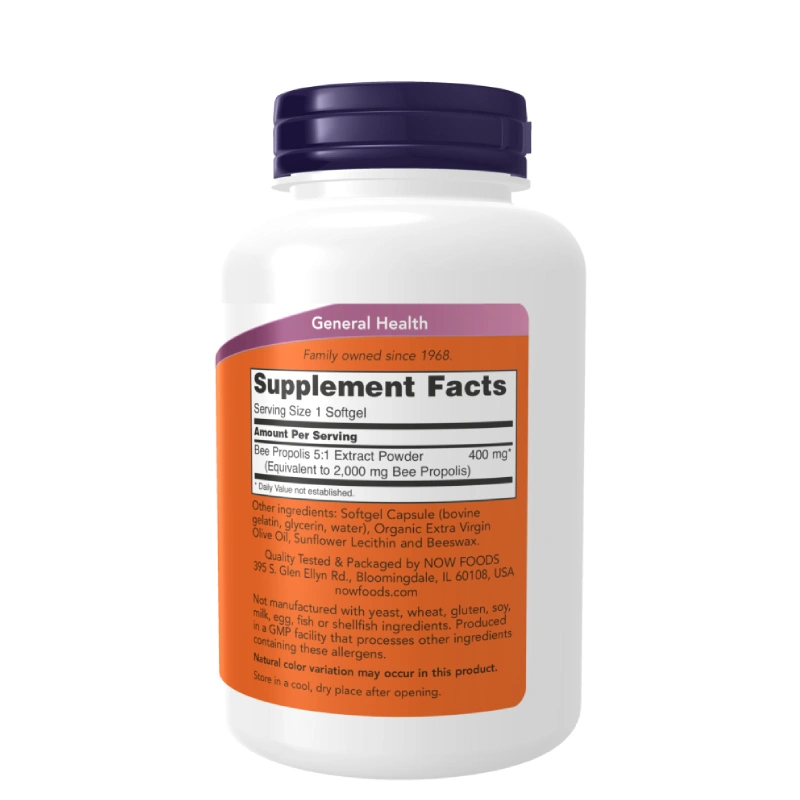 Propolis 2000 90 Softgels Now foods 2 Propolis 2000 5:1 Extract NOW Foods – Soutien Immunitaire Naturel