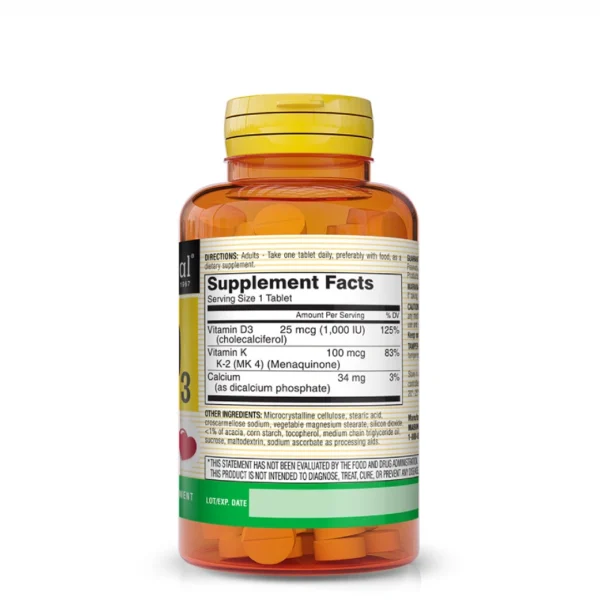 Vitamin K2 100 mcg Plus Vitamin D3 100 Tablettes Mason Vitamins