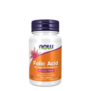 Folic Acid 800mcg + B-12 Now – Énergie & santé cellulaire
