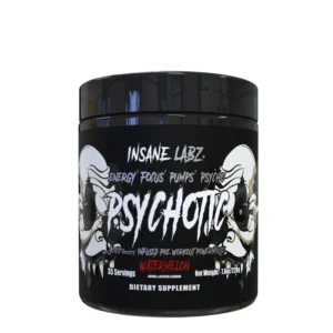 Préparez-vous à l’intensité extrême avec Psychotic Black : énergie explosive, concentration maximale et performances musculaires de haut niveau.