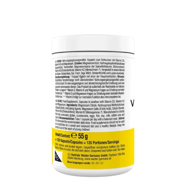 vitamine D3/K2 120 Capsules Weider