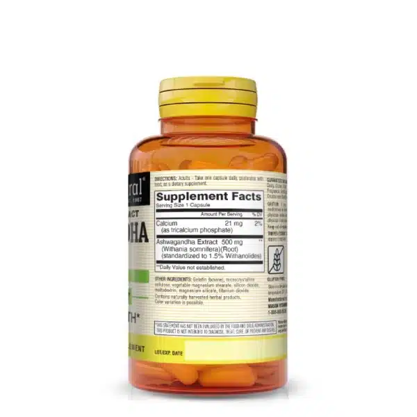 Ashwagandha 500mg 60 capsules Mason vitamins
