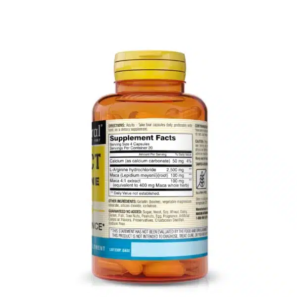 Vein Erect with L-Arginine and Maca 80 Capsules Mason Natural