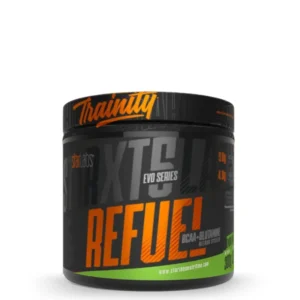Complément alimentaire XT5 Refuel BCAA + Glutamine : favorise la récupération musculaire, l’endurance et la performance après l’entraînement.