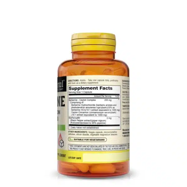 Berberine Ceylon Cinnamon Complex 60 VCapsules Mason Natural