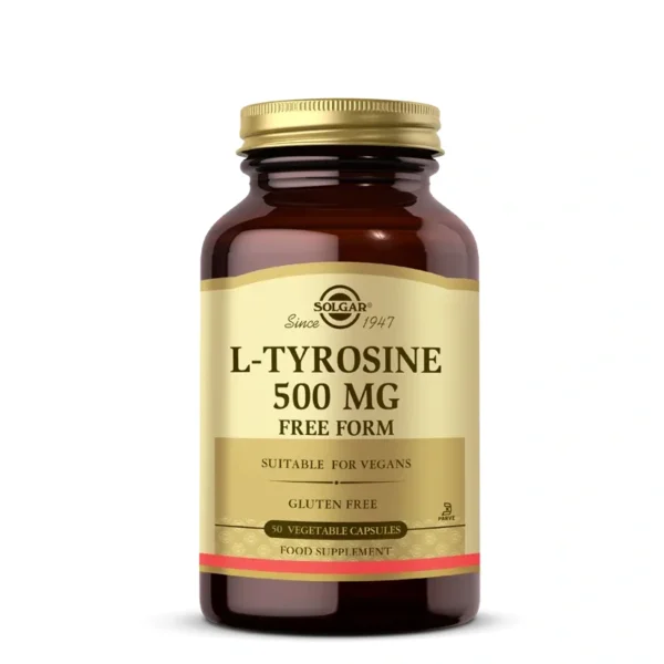 L-Tyrosine 500mg Free Form Solgar | Soutien du mental et de la concentration