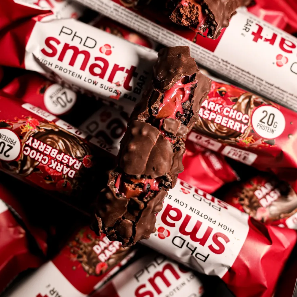 Phd Smart Bar Dark Choc Raspberry 64g X 12 2 Phd Smart Bar Dark Choc Raspberry 64g X 12