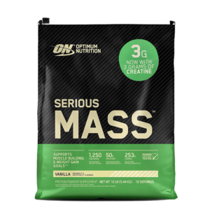 Prenez rapidement de la masse avec Serious Mass, le gainer riche en calories et protéines pour des résultats visibles. Idéal pour les hard gainers.