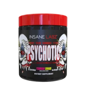 Psychotic d'Insane Labz Pre-workout vous offre plus d'énergie, une meilleure concentration, une endurance plus longue et des effets de force extrêmes.