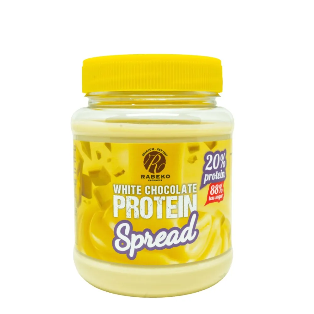 Protein spread 330g Chocolat Blanc Rabeko 1 Protein spread 330g Chocolat Blanc Rabeko