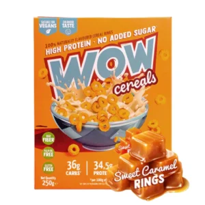 Wow Cereals Sweet Caramel Rings 250g Wow Factory‏