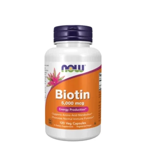 Biotin 5000mg 120 veg Capsules Now