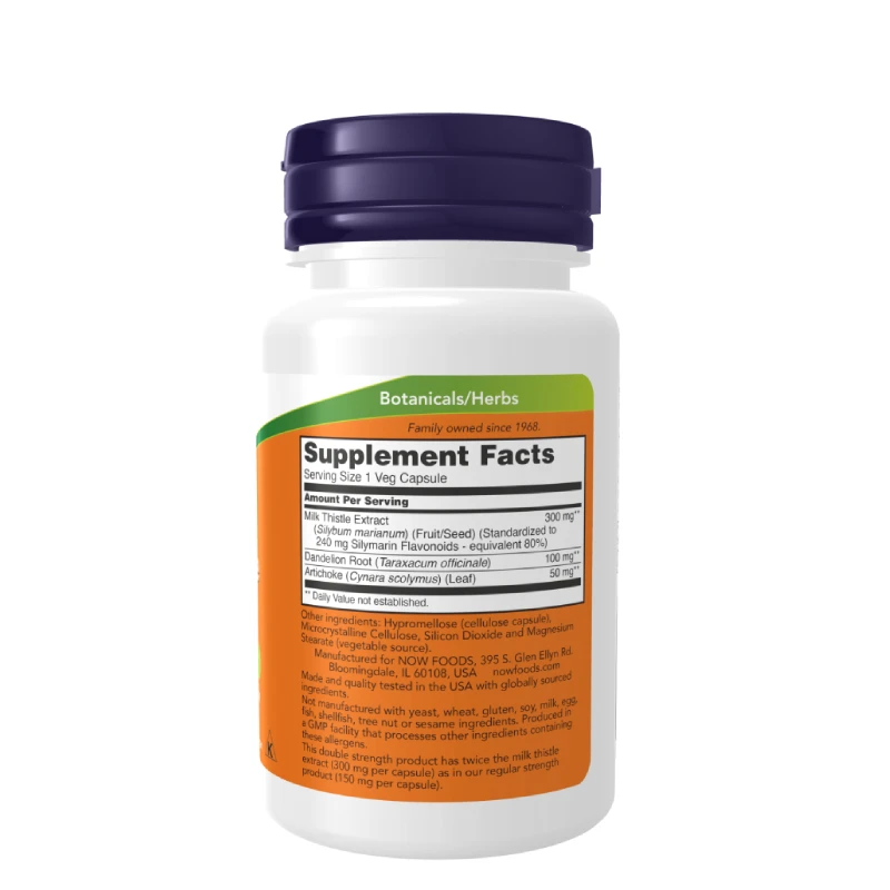 Double Strength Milk Thistle Extract 300mg Silymarin (240mg) 100 Veg Capsules Now Foods 2 Double Strength Milk Thistle Extract 300mg Silymarin (240mg) 100 Veg Capsules Now Foods