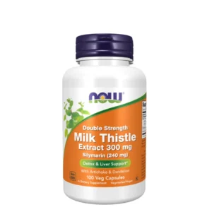 Double Strength Milk Thistle Extract 300mg Silymarin (240mg) 100 Veg Capsules Now Foods