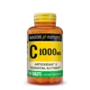 Renforcez votre système immunitaire avec Mason Vitamins Vitamin C 1000mg. Antioxydant puissant, soutient la peau, les articulations et améliore l'absorption du fer