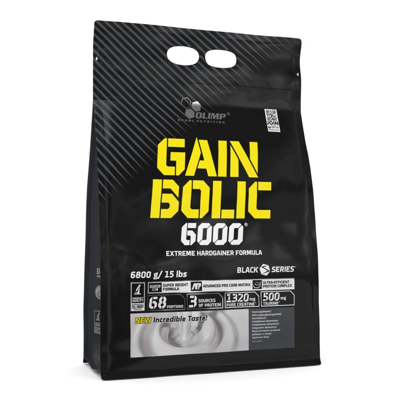 Gain Bolic 6000 6.8kg Olimp Sport 1 Gainer haute performance, Olimp Gain Bolic 6000 favorise la prise de masse, la récupération et la croissance musculaire avec protéines, glucides et créatine