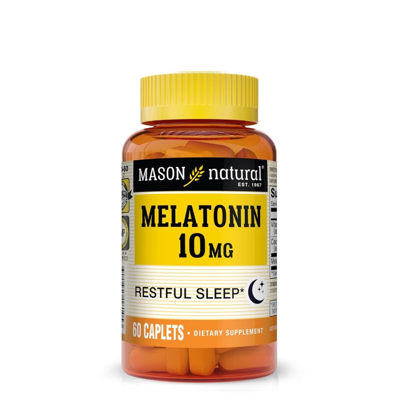 Melatonin 10mg 60 Tablettes Mason Vitamins 1 Melatonin 10mg Mason Vitamins - Réguler le rythme du sommeil