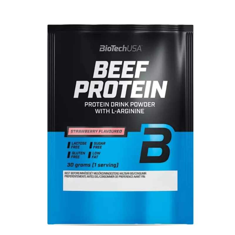 Beef Protein 30g BiotechUSA 1 Beef Protein BiotechUSA 1 portion – Protéine de Bœuf Pure