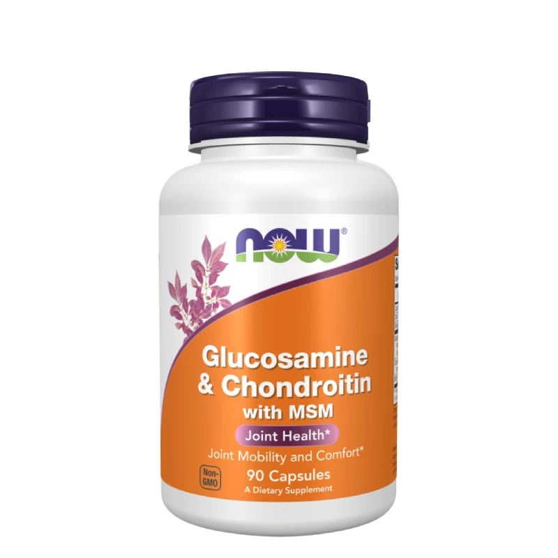 Glucosamine et Chondroitin + MSM 90 Capsules Now Foods 1 Glucosamine & Chondroitin + MSM Now Foods | Soutien articulations & mobilité
