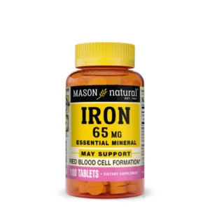 Iron 65mg Mason Natural | Fer Anti-Fatigue et Globules Rouges