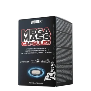 Mega Mass Capsules Weider – Hypertrophie et Testostérone
