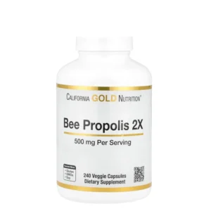 Bee Propolis 2X California Gold Nutrition – Extrait concentré de propolis d’abeille 500 mg
