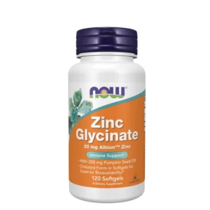 Zinc Glycinate 30mg Albion™ TRAACS™ Zinc Now Foods – Immunité et Absorption Optimale
