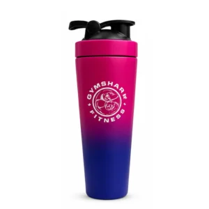 GYMSHARK FITNESS SHAKER METAL 750 ML PINK - BLUE