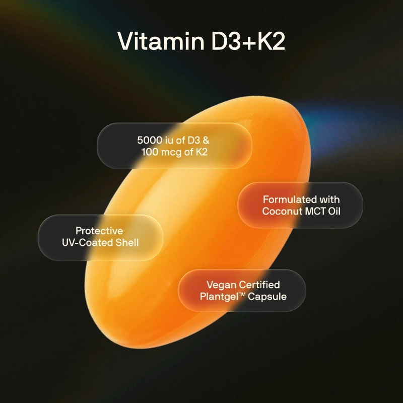 Vitamin D3 + K2 Plant Based 160 Veggie Softgels 4 Vitamin D3 + K2 Plant Based 160 Veggie Softgels