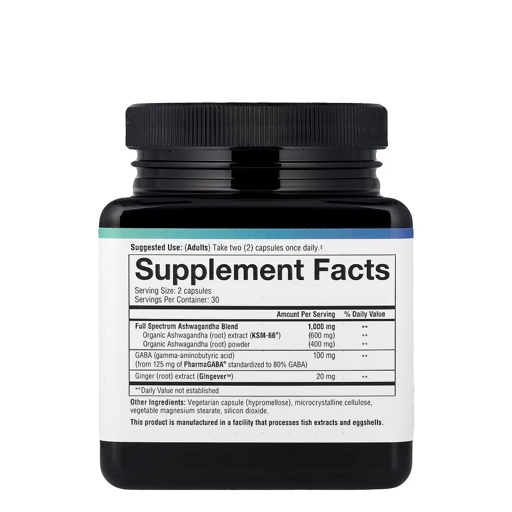 Ashwagandha + GABA 60 Capsules Végétariennes Youtheory 2 Ashwagandha + GABA 60 Capsules Végétariennes Youtheory