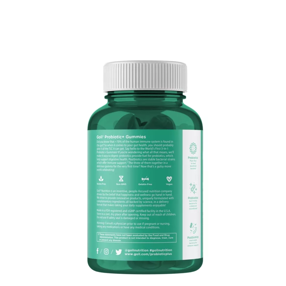 Pre+Post+Probiotics 60 Gummies Goli Nutrition 3 Pre+Post+Probiotics Goli Nutrition – Bien-être digestif